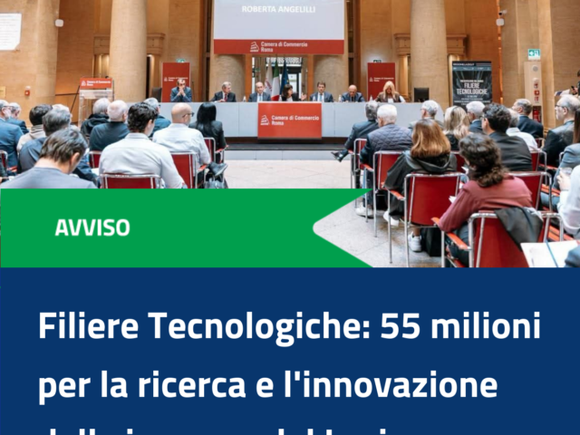 Filiere Tecnologiche: 55 milioni per la ricerca e l’innovazione delle imprese del Lazio